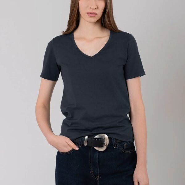 Berryclub - PACK 3 Pima Cuello V Dama - Plomo oscuro, Beige, Blanco. - Imagen 2