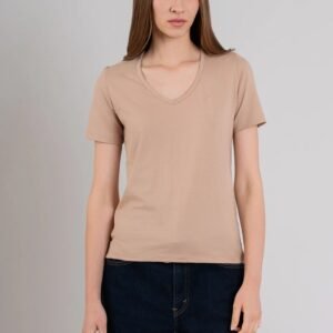 Berryclub - Polo Pima cuello V Beige