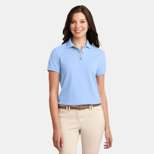 Berryclub - Polo camisero clásico Celeste