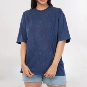Berryclub - Polo Oversize Acid Wash Azul