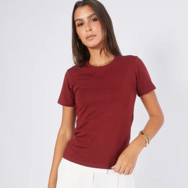 Berryclub -  Polo Pima cuello Redondo Rojo vino